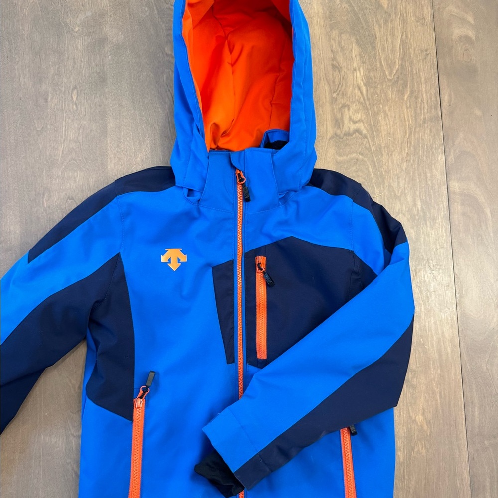Blue and Orange Hooded Jacket